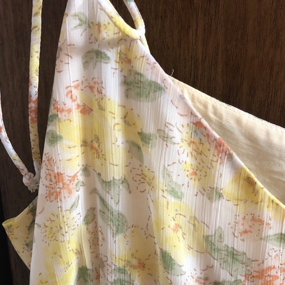 Yellow Floral Maronie Ruffle Baby Doll Dress - Picture 3 of 9